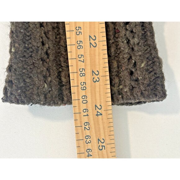 Sarah Spencer Brown V-Neck Lambs Wool Blend Cardigan Women's Size L Button Down - Picture 7 of 9